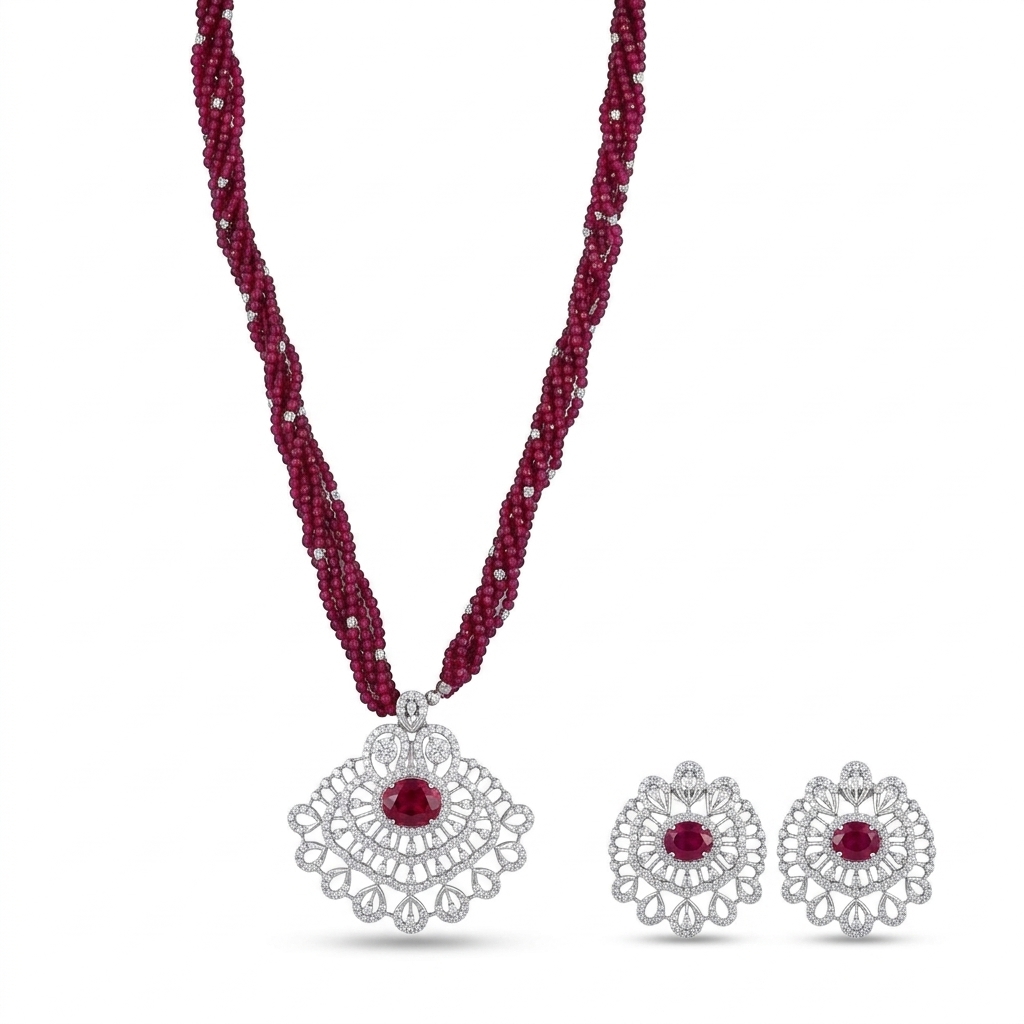 Roshni Ruby Dori Set
