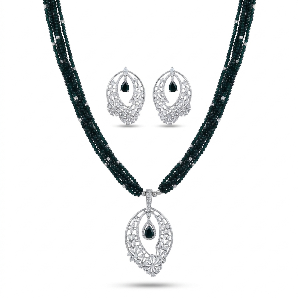 Ethereal Blue Stone Dori Necklace