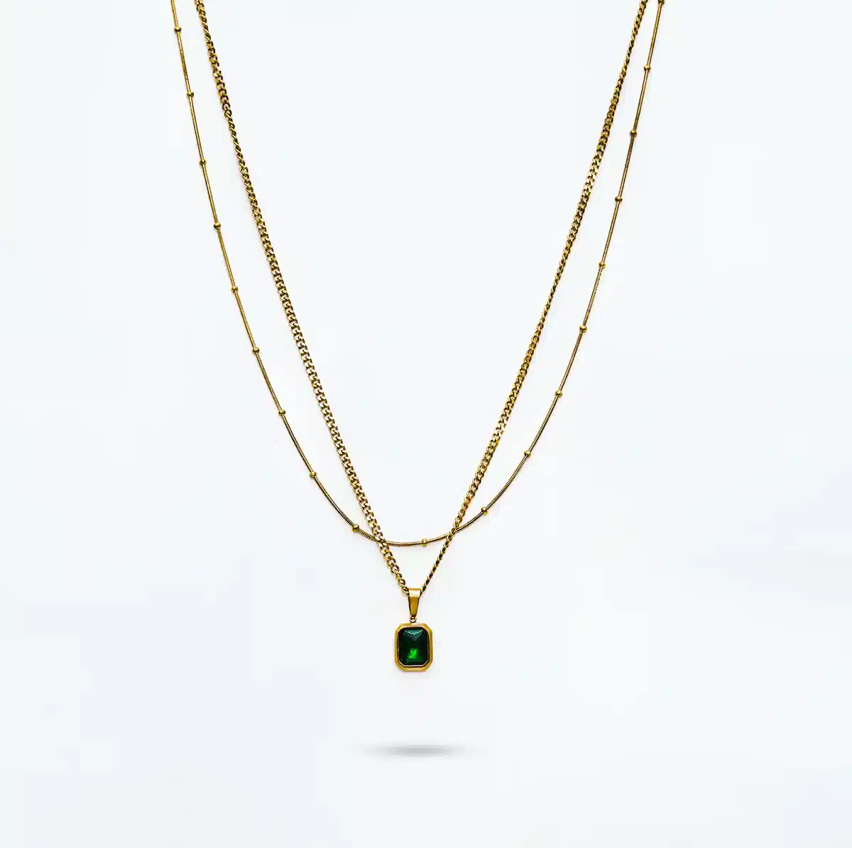 Emerald Luxe Layered Necklace