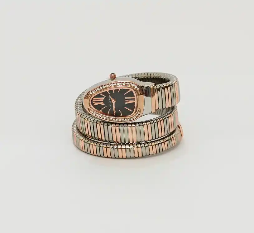 Rose Gold Serpentine Wrap Watch