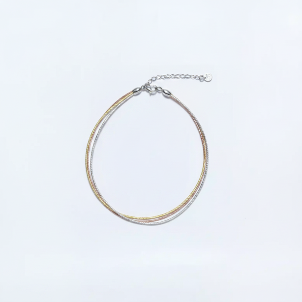 Triple-Strand Minimalist Anklet