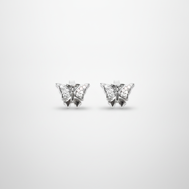 Silver Grace Butterfly Earrings
