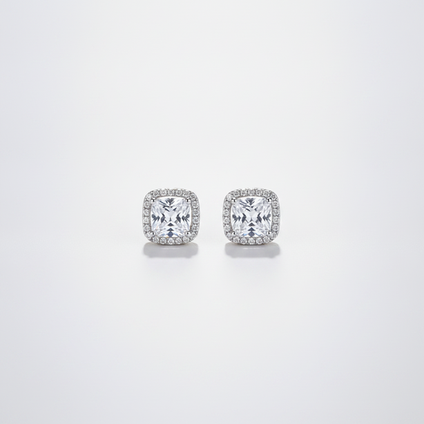 Radiant Square Crystal Studs