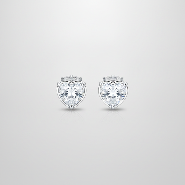 Crystal Heart Studs