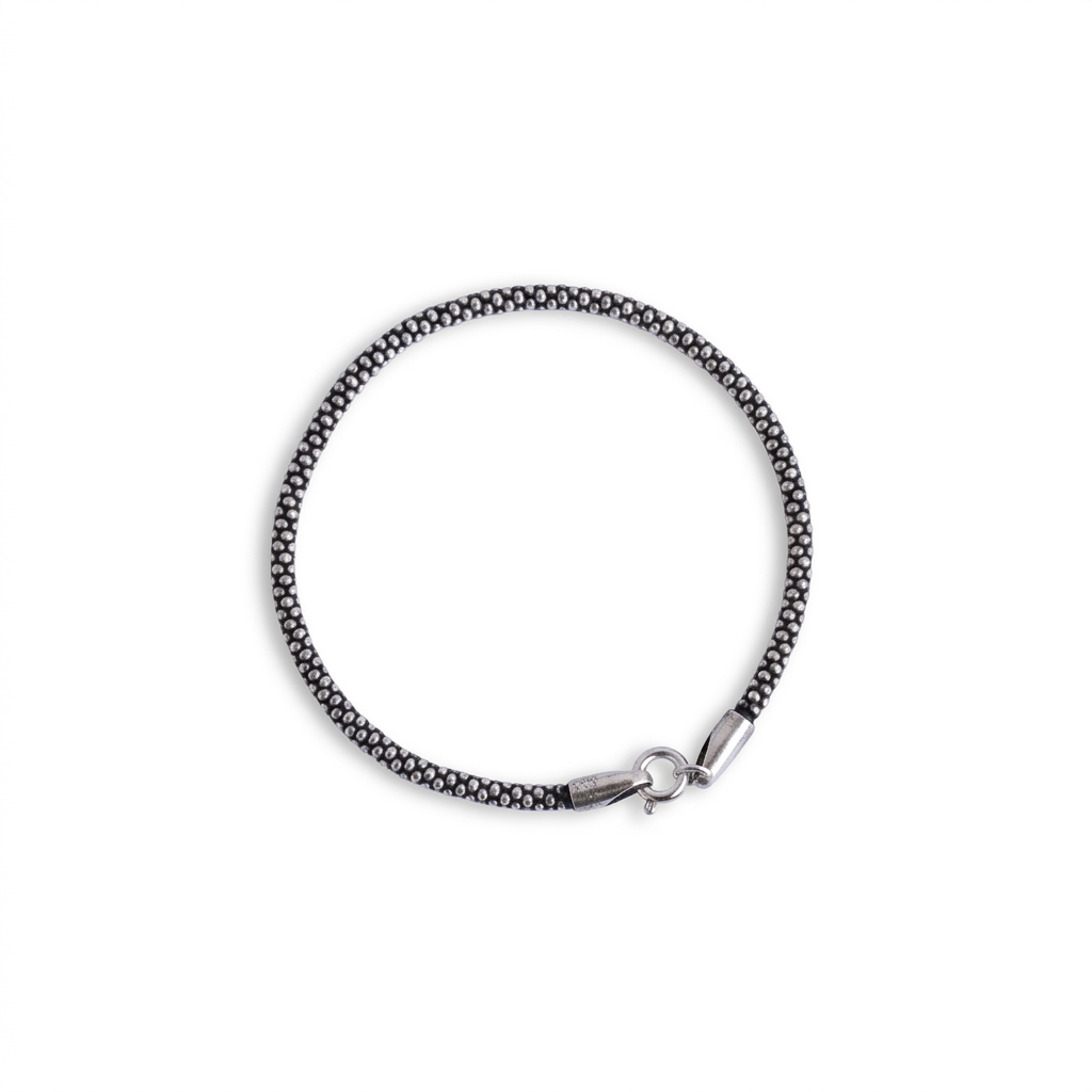 Noir Beadline – Pure 925 Silver Braceletsilv