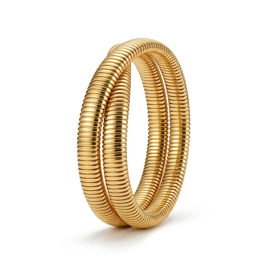 Bold Horizon Coil Bangle