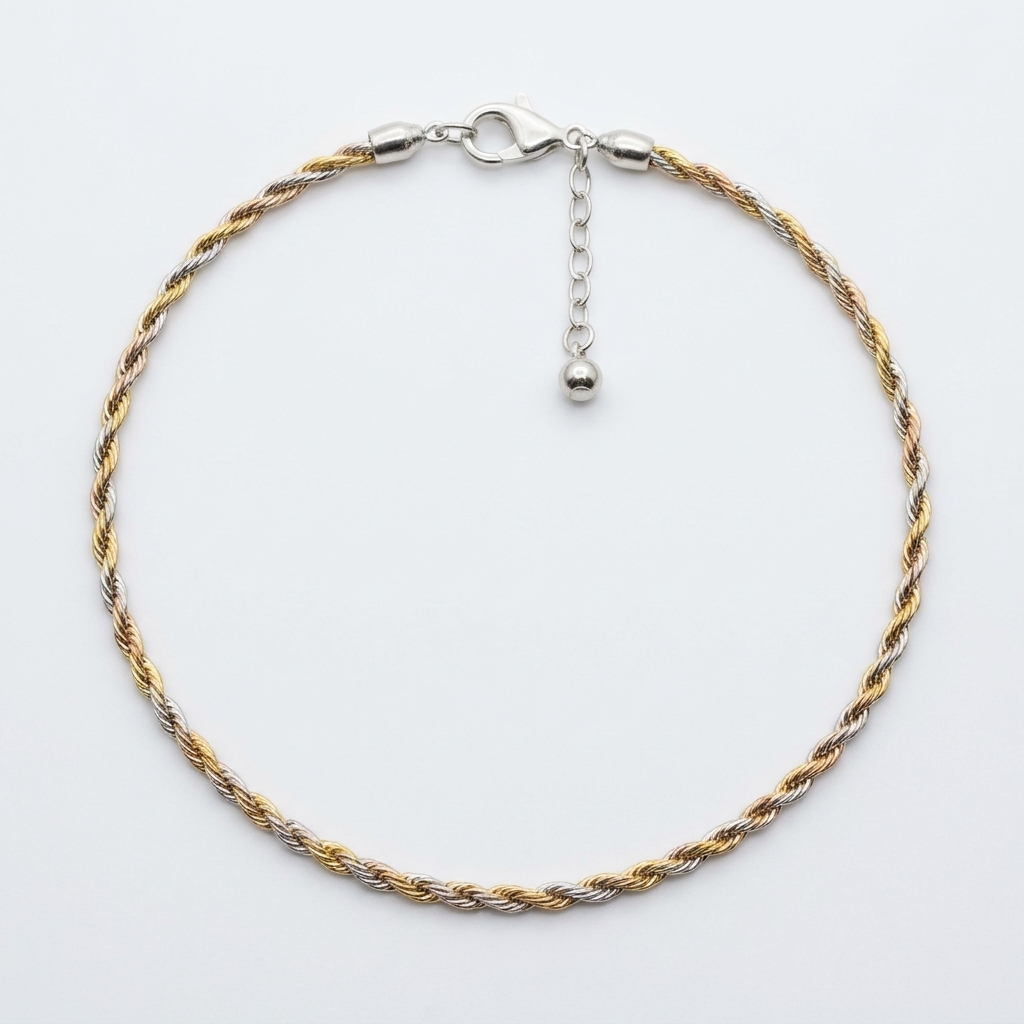 Ultra-Fine Twisted Chain Anklet